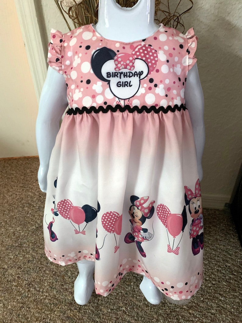 Custom Made Minnie Mouse Pink Birthday OutfitDress ANY AGE OUTFIT...