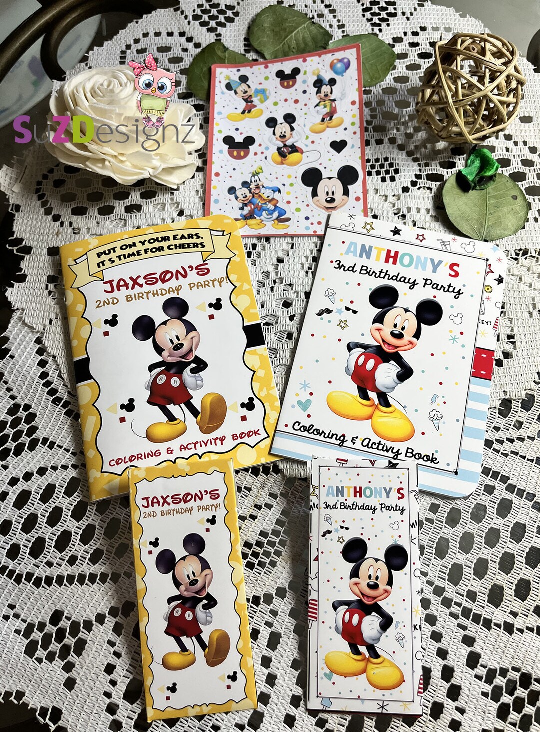 Mickey Mouse Inspired Party Favor Coloring Books Packets Coloring Party ...