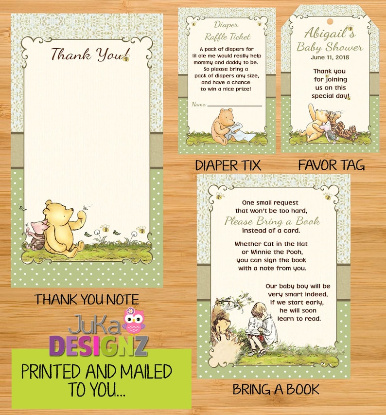 Classic Winnie the Pooh Boy Baby Shower Invitations and Etsy