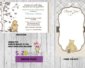 Classic Winnie the Pooh Baby Shower Invitation and more... DIGITAL FILE (S) UPRINT
