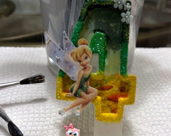 Tinkerbell inspired Birthday Number Candle, Custom Candles , Any Age