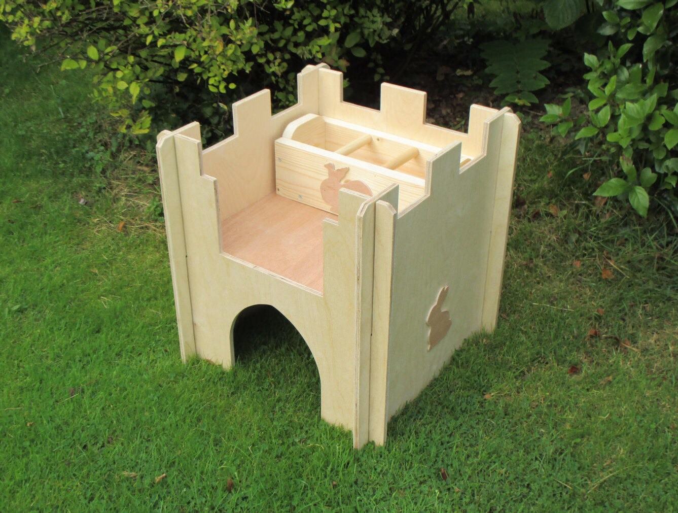 Wooden Rabbit Castle Playground Tunnel Shelter Etsy