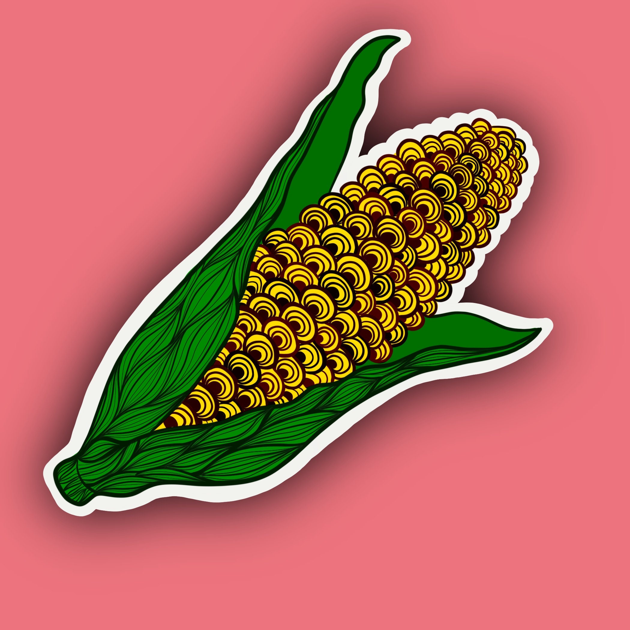 Corn Midwest Vinyl Sticker Laptop Stickers Vinyl Decal Etsy