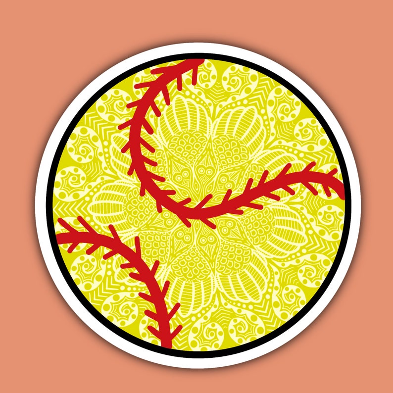 Small Softball Vinyl Stickers Hydro Flask Decal VSCO Sticker Etsy