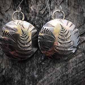 Botanical sterling silver Fern earrings Nature Lover Gift,  Forest Earrings Unique Gifts for Her