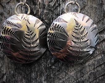 Botanical sterling silver Fern earrings Nature Lover Gift,  Forest Earrings Unique Gifts for Her