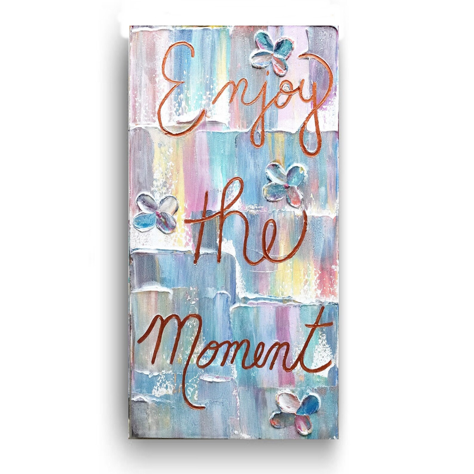 Wall Art Canvas Quotes 12x24painting Rustic Abstract Etsy