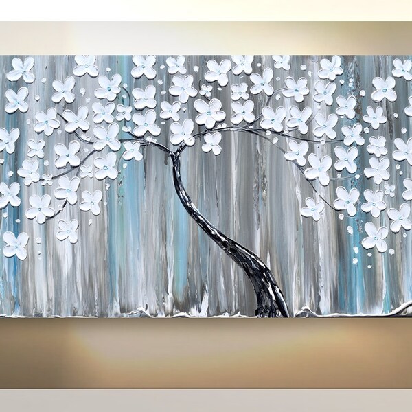 Abstract Paintings, Wall Art Canvas, Original art, gift word artwork Impasto, Painting on canvas, affirmations, canvas art,  by Katey