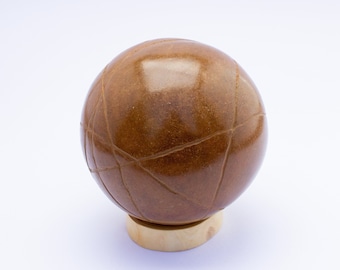 Sphère décorative, art japonais, hikaru dorodango texturé 85 mm