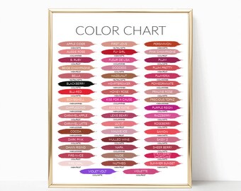 senegence color chart lipsense colorchart senegence etsy lipsense color chart 2018
