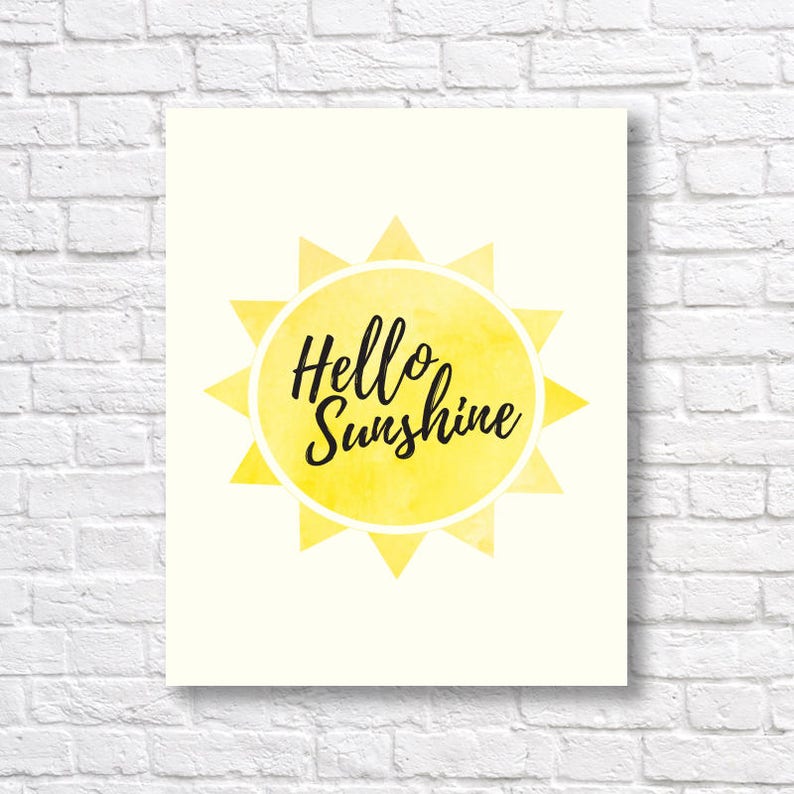 HELLO SUNSHINE KITCHEN Art Hello Sunshine Printable | Etsy