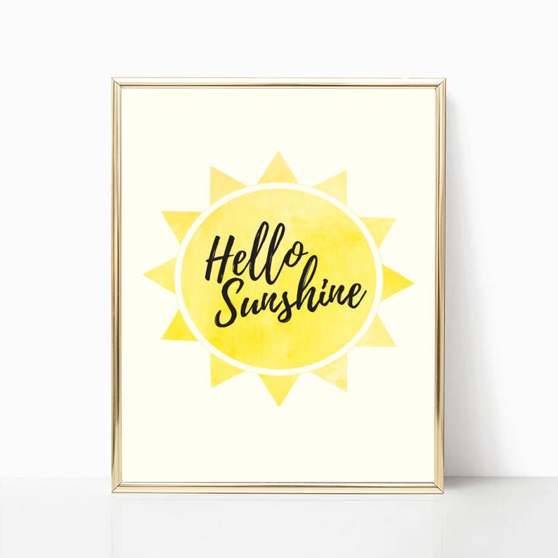 HELLO SUNSHINE KITCHEN Art Hello Sunshine Printable Etsy