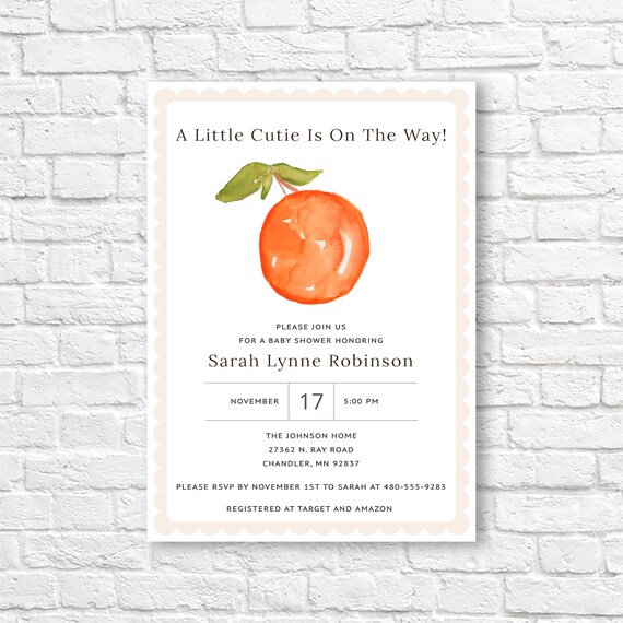 little cutie baby shower invitations