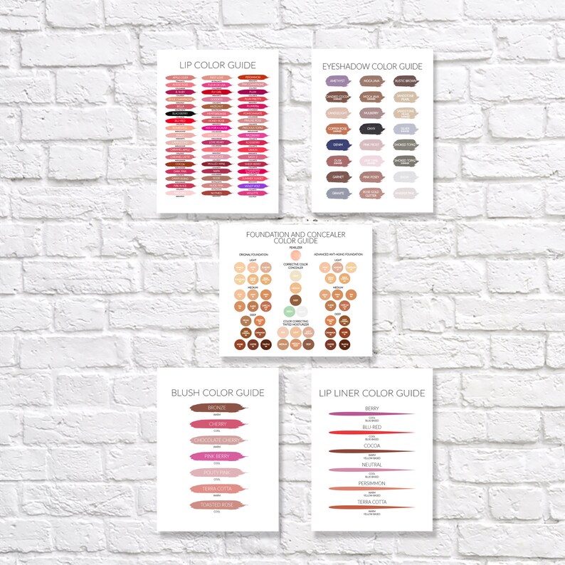 SENEGENCE COLOR CHART 2020 LipSense color chart SeneGence | Etsy
