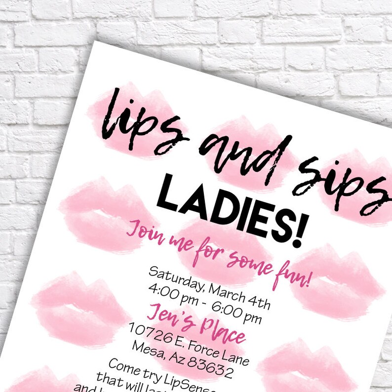 LIPSENSE INVITATION LipSense Launch party invite Lips | Etsy