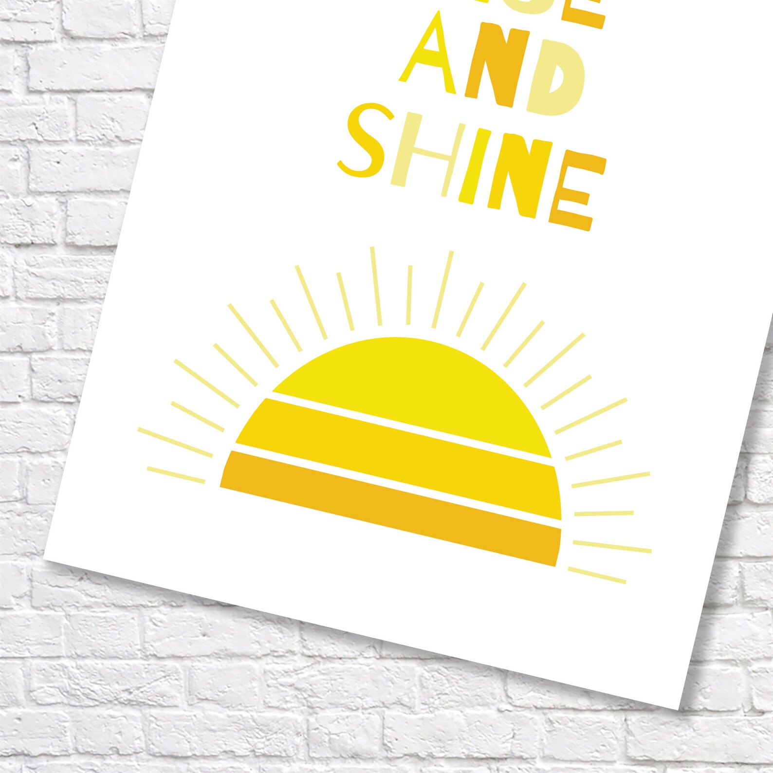 Rise and Shine Sunshine Printable Printable Wall Art Home | Etsy