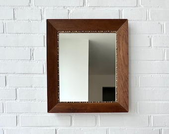 Mid Century Mirror Wood, Vintage Wall Mirror, Wardrobe Mirror