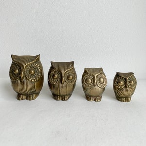 polymer clay owls on brass wires Whimsical Brown Horned Owl earrings