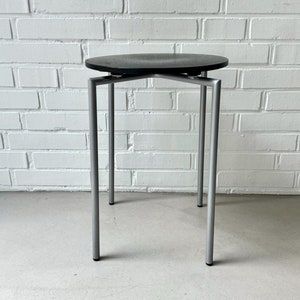 Vintage stool &quot;Cobra&quot; by Källemo, stacking stool Mattias Ljunggren Sweden, kitchen stool steel tube