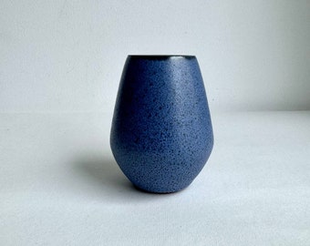 Mid Century Vase Töpferhof Gramann Römhild Blue, Small Vintage Ceramic Vase, Studio Ceramics, GDR Flower Vase