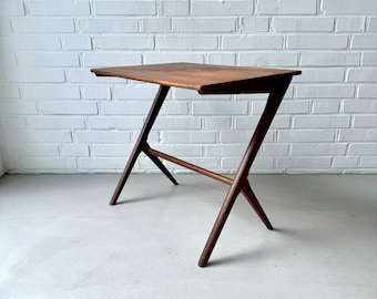 Mid Century side table Bengt Ruda Sweden, vintage side table teak scissor-shaped, teak coffee table
