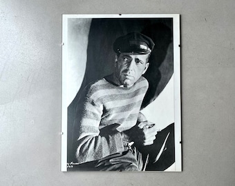 Rare vintage print Humphrey Bogart, Travel Edition Paris