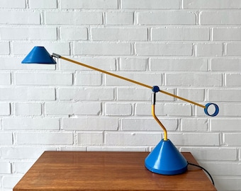 Vintage table lamp Honsel Postmodern, Space Age desk lamp, Honsel lamp Memphis