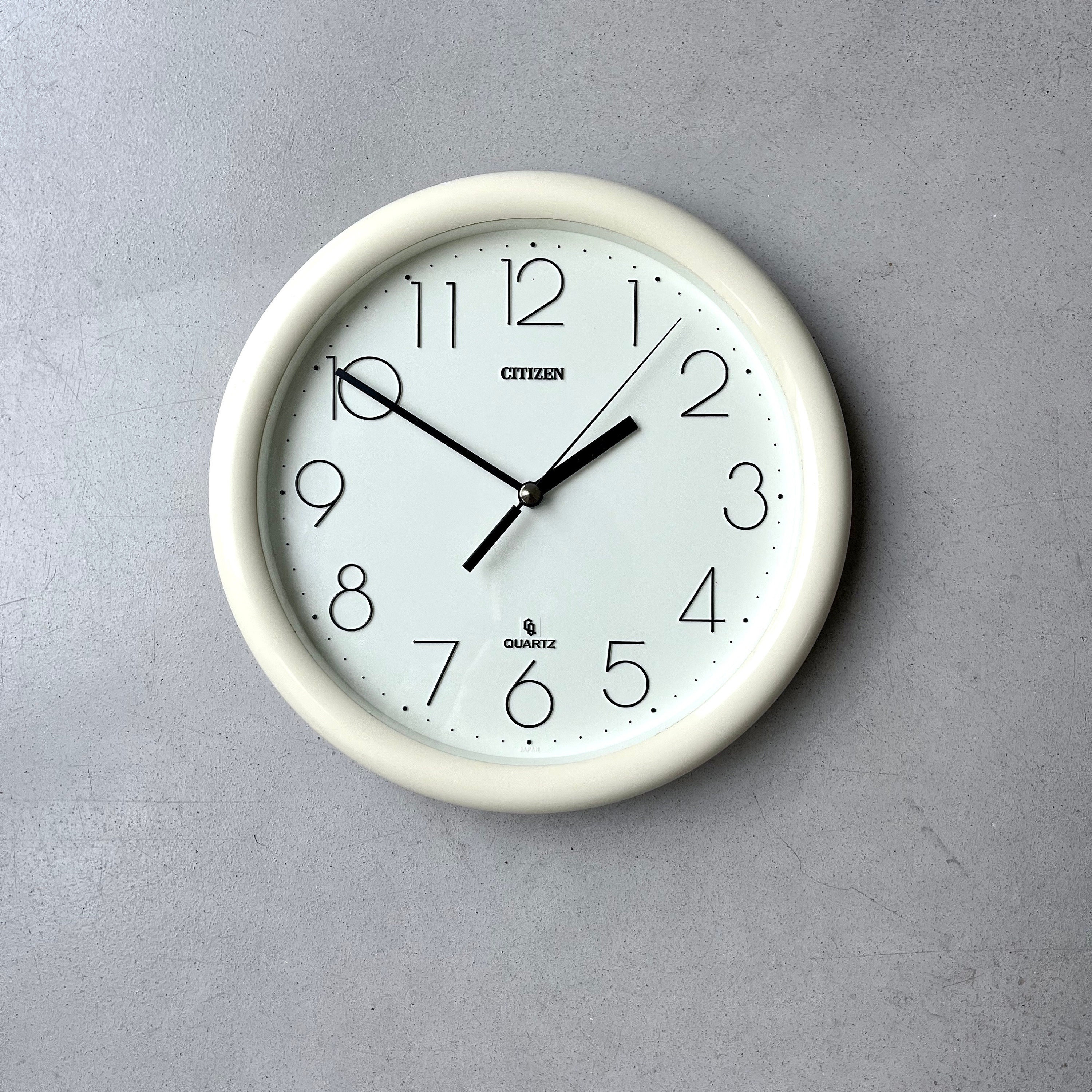 Vintage Kitchen Clock Citizen Wall Clock White 80s Round - Etsy