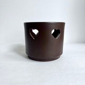 Vintage FlowerPot, Mid Century Planter, Ceramic Pot Hearts