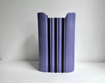 Vintage Vase Ceramic Purple, Vase Postmodern, Ceramic Vase