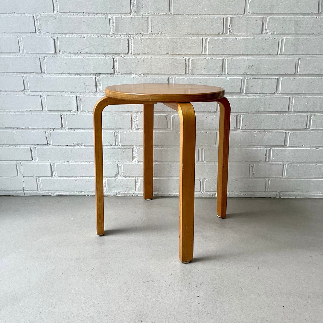 Mid Century Stacking Stool Vintage Stool Wood Kitchen Stool Etsy