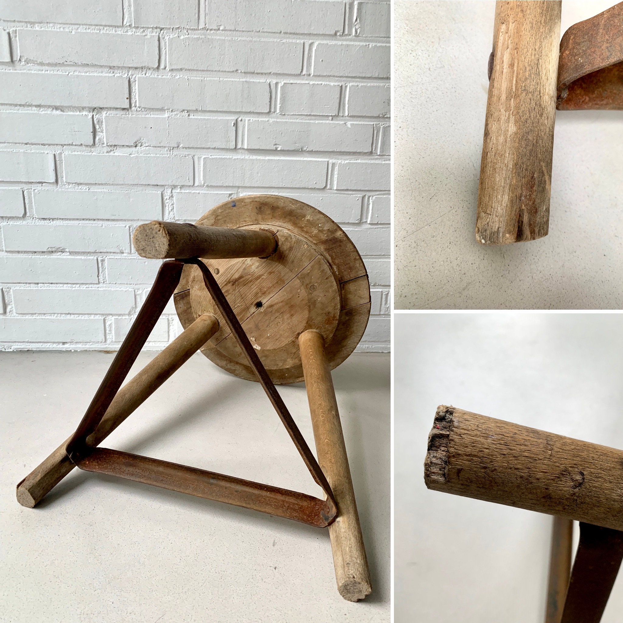 Vintage Werkstatthocker Hocker Holz Industrie Schemel | Etsy