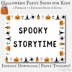 Halloween Party Station Signs | Classroom, Game, Treat (Digital Download)