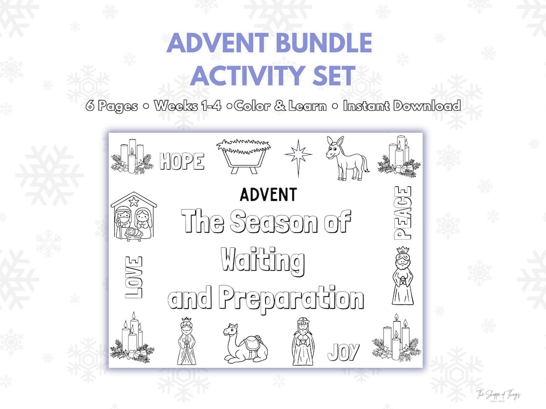 Advent Bundle Coloring Pages | Catholic Activities | CCD & Family Faith ...