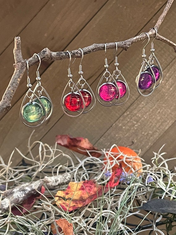 Spiderweb Earrings, Halloween, Gothic Earrings, Cobweb Jewelry, Earrings from Nature, Teardrops, Dangle Earrings, Black Earring