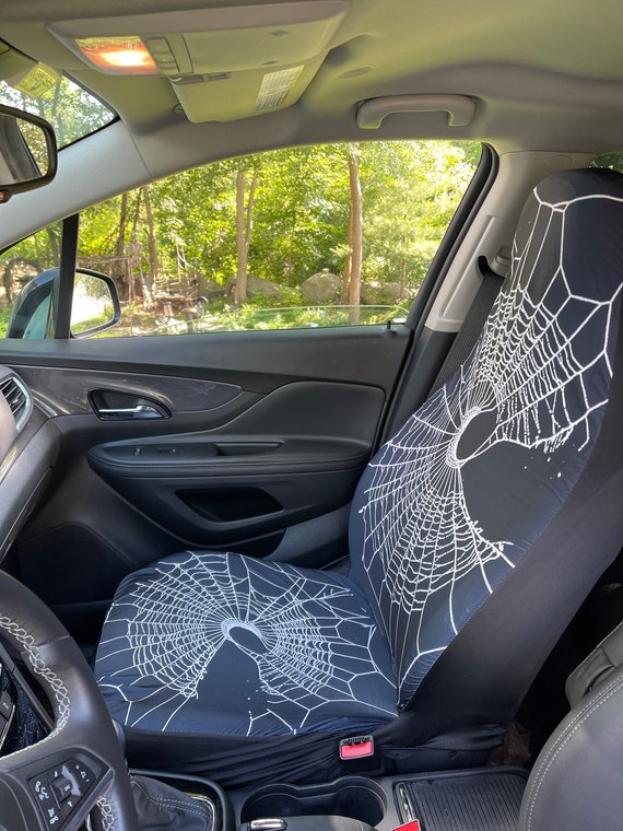 Car Seat Covers, Spiderweb Design, Gothic Car Seat Covers, Universal Seat Cover Cobweb Halloween