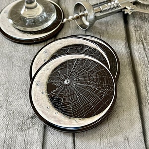 Coasters, Spider Web Coaster, Spider Web, Stocking stuffers, Gothic Home Decor, Spiderweb, Halloween Decor, Gothic,Witch Home Decor