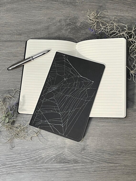 Journal Real Preserved Spiderweb Soft Cover College-Ruled Notebook Nature Lover Composition Memo book