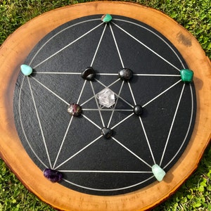 Crystal Grid - Sacred Geometry - Slate - Gridding - Healing