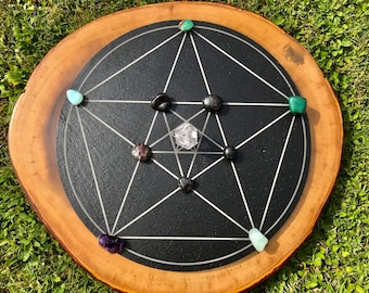 Rejilla de cristal - Geometría sagrada - Pizarra - Rejilla - Sanación