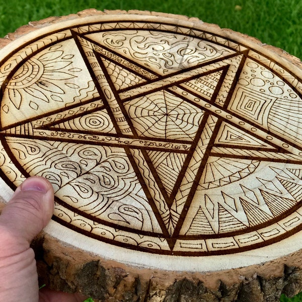 Altar Tile, Pentagram , witchcraft altar, pagan altar, pentacle wiccan