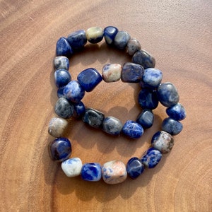 Sodalith Kristall Trommelstein Armband