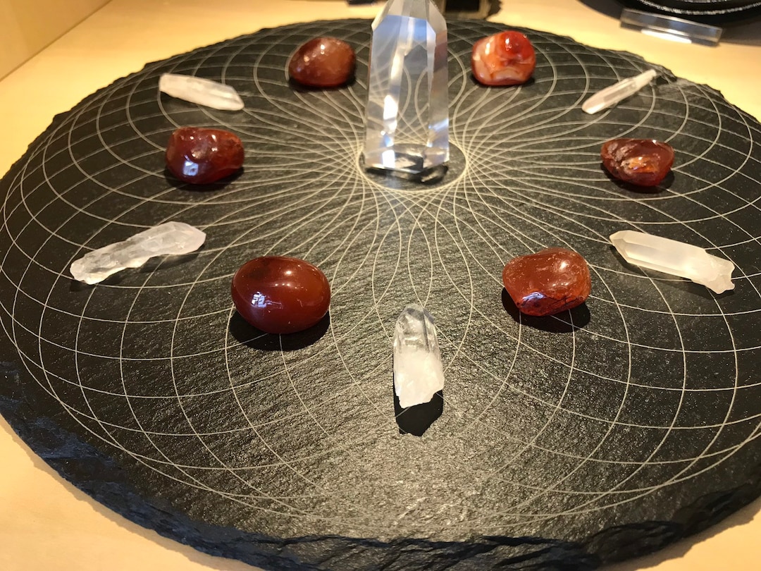 Torus Vortex Math Torus Vortex Crystal Grid - Sacred Geometry - Natural Slate -gridding ...