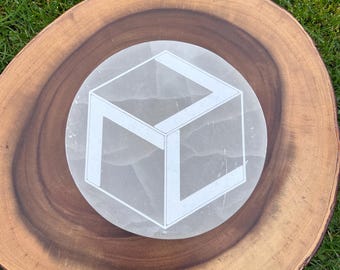 ANY Reiki Symbols engraved onto Selenite disc,