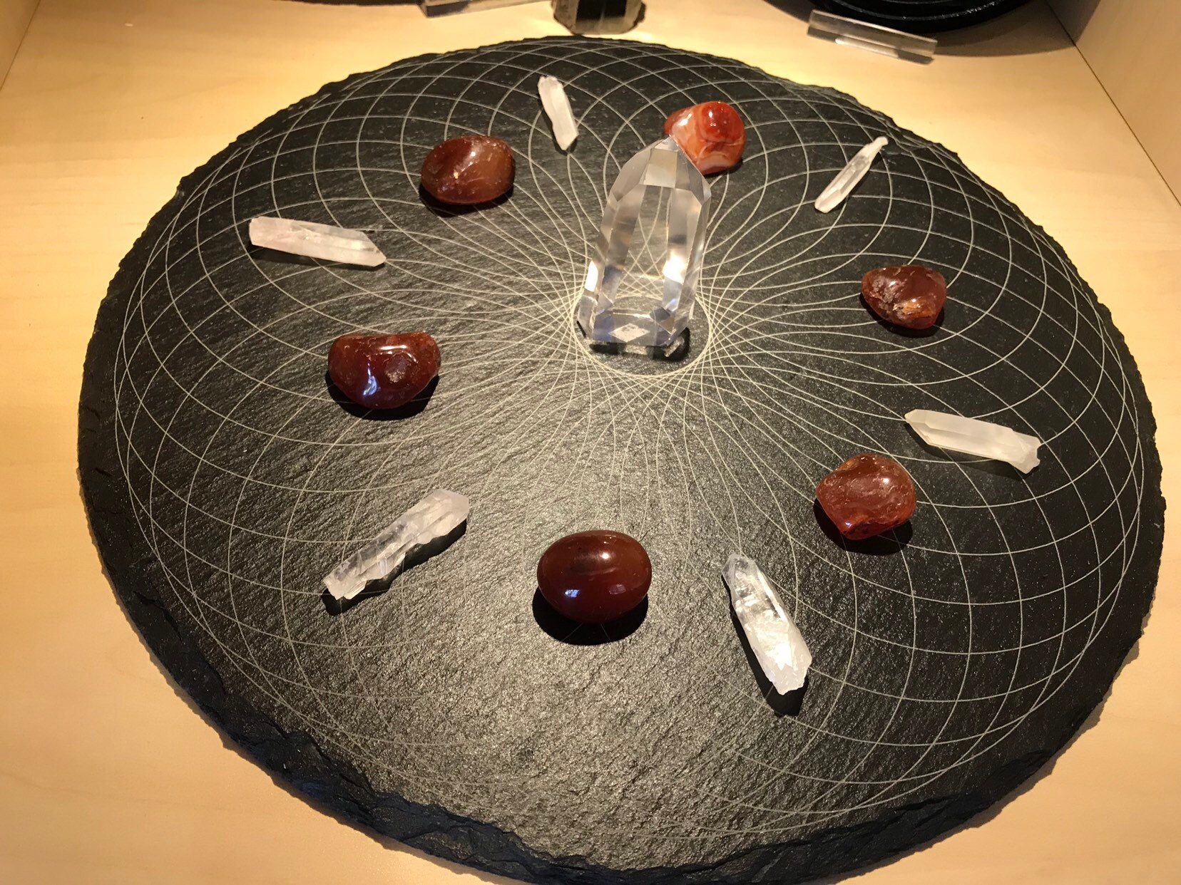 Torus Vortex Math Torus Vortex Crystal Grid Sacred Geometry Natural Slate | Etsy