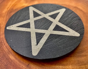 Altar Tile, Pentagram , witchcraft altar, pagan altar, pentacle tile, wiccan, coaster