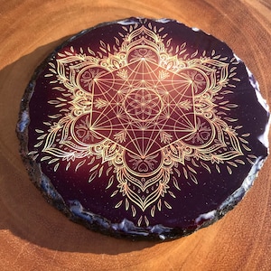 Metatron&#39;s cube - Crystal Grid - Sacred Geometry - Slate - Gridding - Healing - Mandela - Meditation