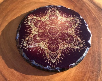 Cubo de Metatrón - Rejilla de Cristal - Geometría Sagrada - Pizarra - Gridding - Sanación - Mandela - Meditación