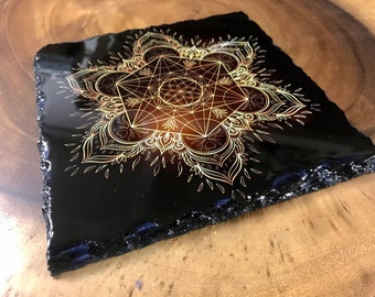 Cubo de Metatrón - Rejilla de cristal - Geometría Sagrada - Pizarra - Rejilla - Sanación - Mandela - Meditación
