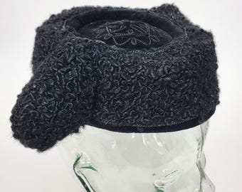 Vintage matadorhoed uit de jaren 50, Montera, zwarte wol, Madrid, Spanje, stierengevecht, Toreador